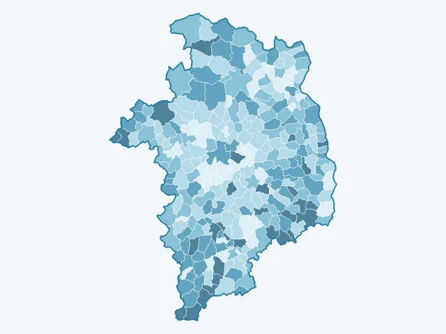 Carte du taux de chômage dans le Cher (18)