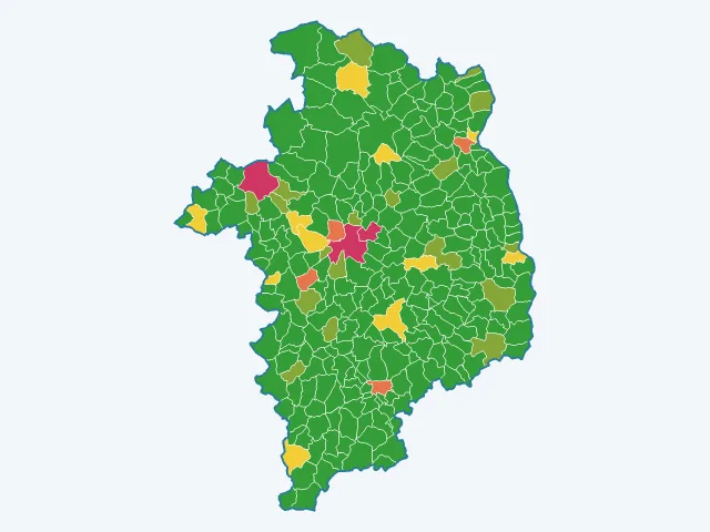 Carte des vols et dégradations dans le Cher (18)