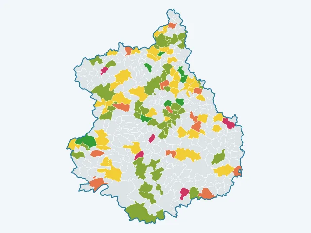 Carte de la satisfaction des habitants dans l'Eure-et-Loir (28)