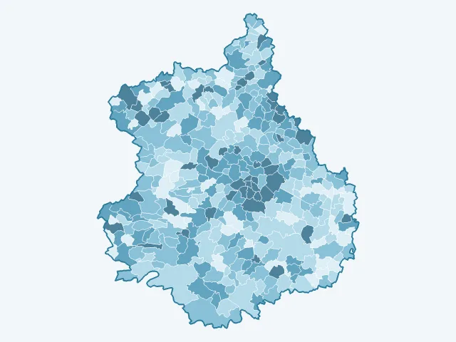 Carte du vote Emmanuel Macron dans l'Eure-et-Loir (28)