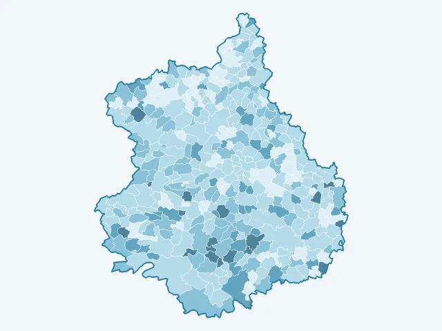 Carte du vote Jean Lassalle dans l'Eure-et-Loir (28)