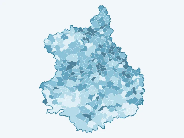 Carte du vote Jean-Luc Mélenchon dans l'Eure-et-Loir (28)