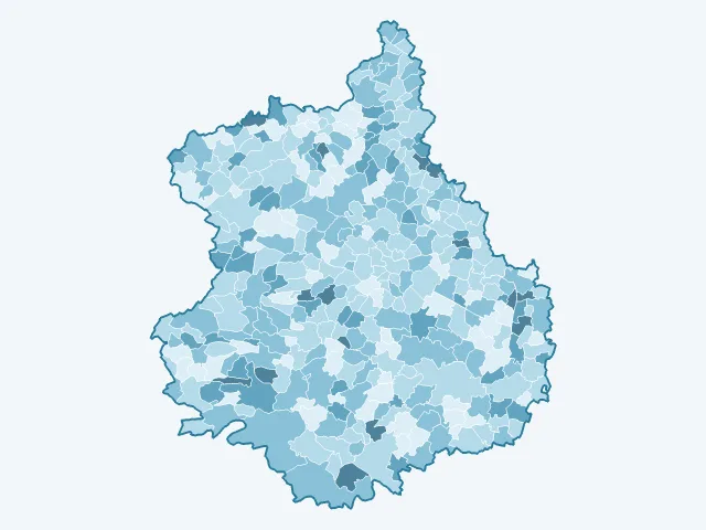 Carte du vote Nicolas Dupont-Aignan dans l'Eure-et-Loir (28)