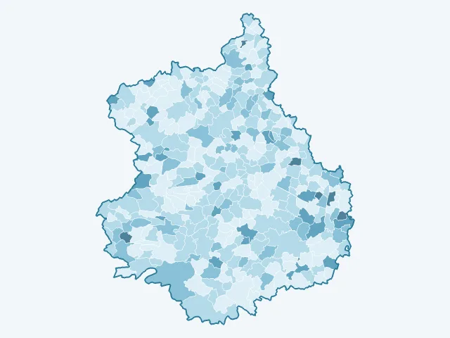 Carte du vote Philippe Poutou dans l'Eure-et-Loir (28)