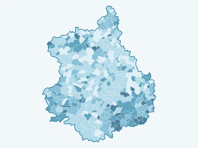 Carte du vote Valérie Pécresse dans l'Eure-et-Loir (28)