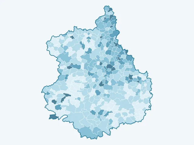 Carte du vote Yannick Jadot dans l'Eure-et-Loir (28)
