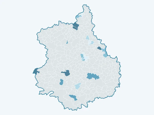 Carte du rendement locatif dans l'Eure-et-Loir (28)