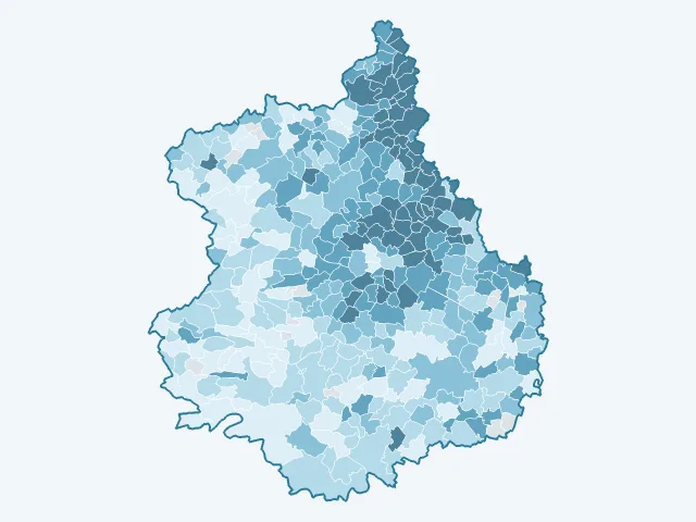 Carte du revenu moyen dans l'Eure-et-Loir (28)