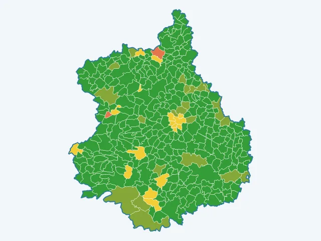 Carte de l'indice de tranquillité dans l'Eure-et-Loir (28)