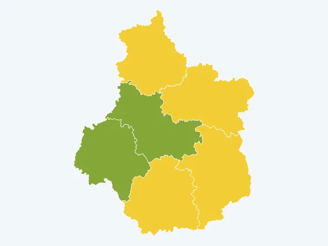 Carte de la satisfaction des habitants dans le Centre-Val de Loire