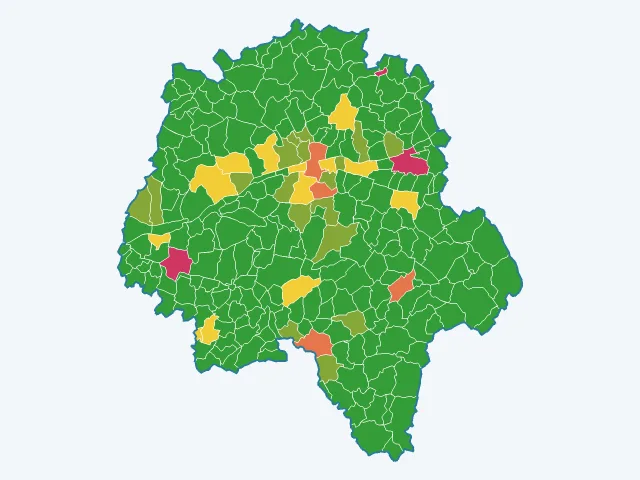Carte des agressions physiques et sexuelles dans l'Indre-et-Loire (37)