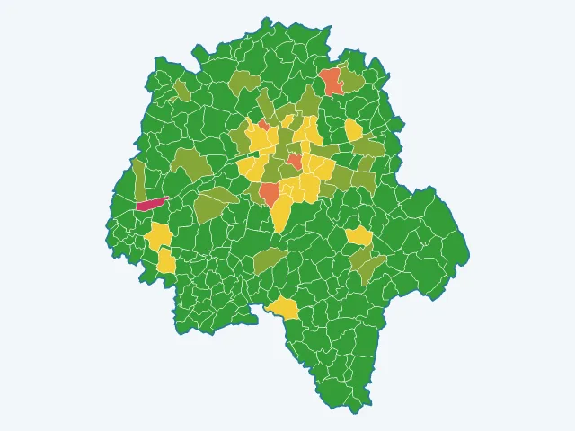 Carte des cambriolages dans l'Indre-et-Loire (37)
