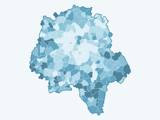 Carte des logements vacants dans l'Indre-et-Loire (37)