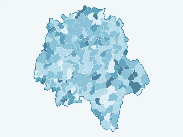 Carte du vote Éric Zemmour dans l'Indre-et-Loire (37)