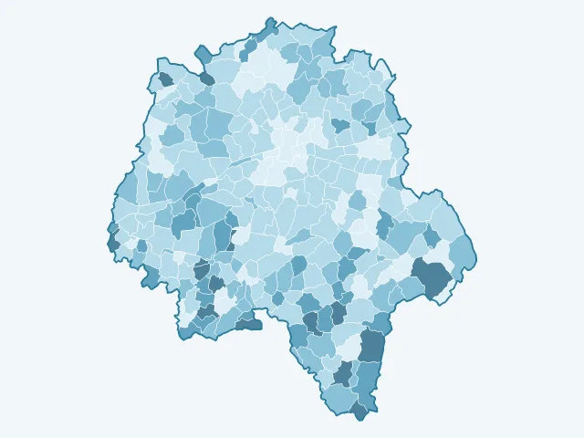 Carte du vote Jean Lassalle dans l'Indre-et-Loire (37)