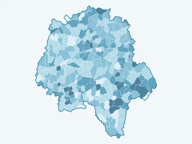 Carte du vote Valérie Pécresse dans l'Indre-et-Loire (37)
