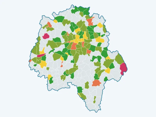 Carte du sentiment de sécurité dans l'Indre-et-Loire (37)