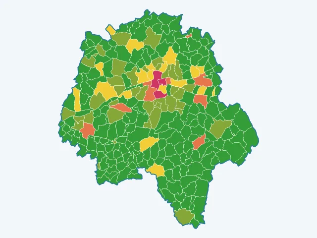 Carte des vols et dégradations dans l'Indre-et-Loire (37)