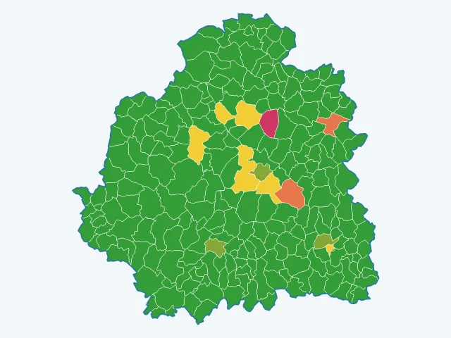 Carte des cambriolages dans l'Indre (36)
