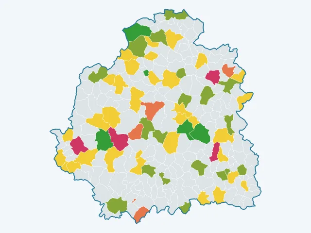 Carte de la satisfaction des habitants dans l'Indre (36)