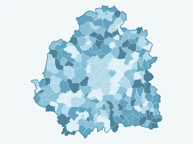 Carte des logements vacants dans l'Indre (36)