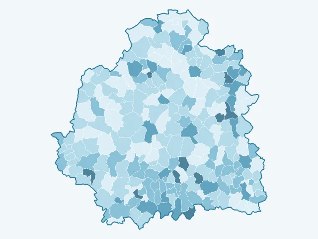 Carte du vote Anne Hidalgo dans l'Indre (36)