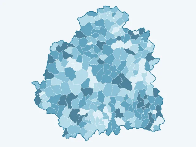 Carte du vote Emmanuel Macron dans l'Indre (36)