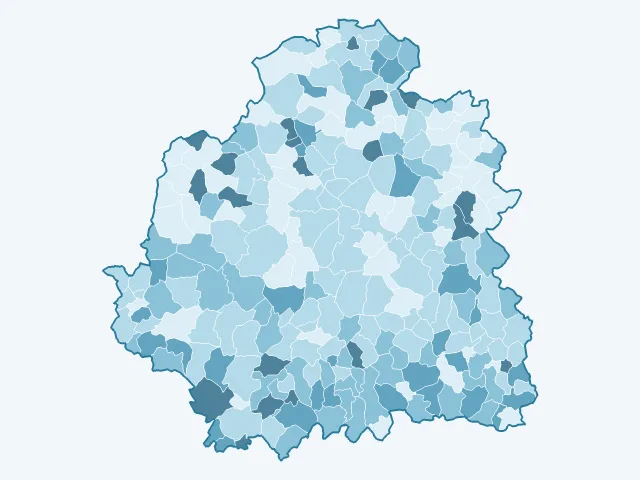 Carte du vote Jean Lassalle dans l'Indre (36)