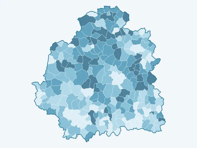 Carte du vote Marine Le Pen dans l'Indre (36)