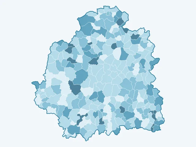 Carte du vote Nicolas Dupont-Aignan dans l'Indre (36)