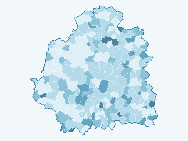 Carte du vote Philippe Poutou dans l'Indre (36)