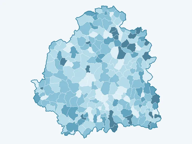 Carte du vote Valérie Pécresse dans l'Indre (36)