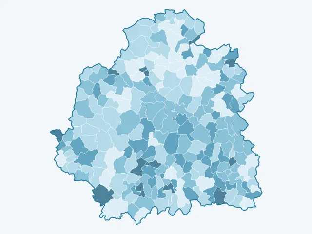 Carte du vote Yannick Jadot dans l'Indre (36)