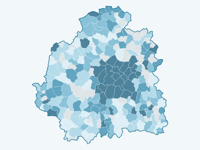 Carte des prix de l'immobilier dans l'Indre (36)