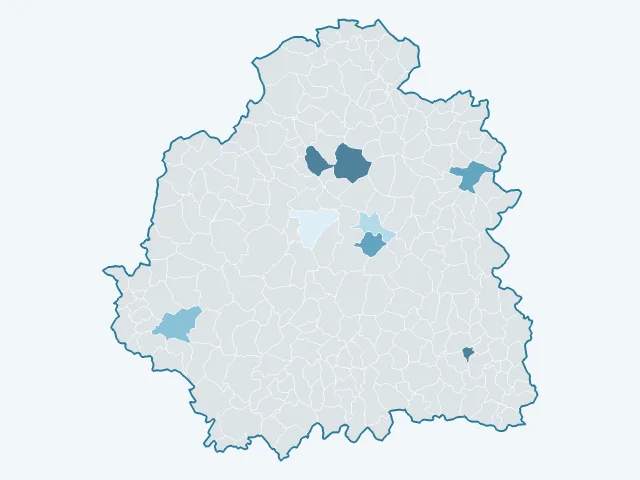 Carte du rendement locatif dans l'Indre (36)