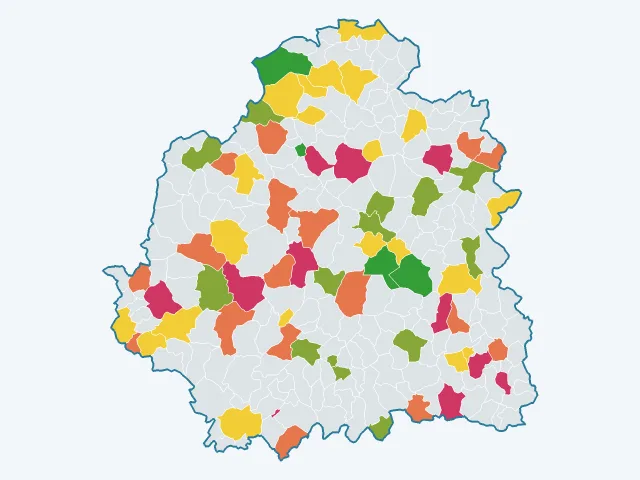 Carte de la vie pratique dans l'Indre (36)
