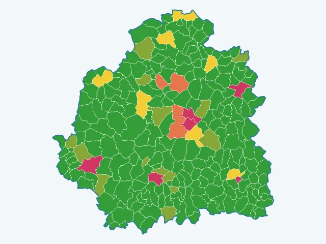 Carte des vols et dégradations dans l'Indre (36)