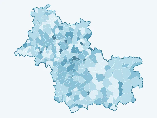 Carte du vote Anne Hidalgo dans le Loir-et-Cher (41)