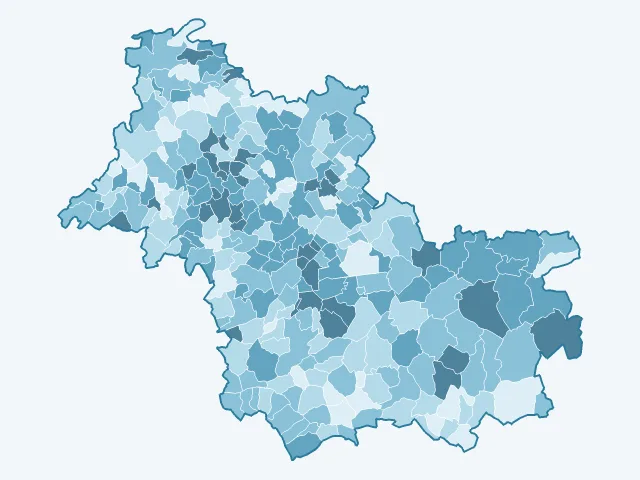 Carte du vote Emmanuel Macron dans le Loir-et-Cher (41)