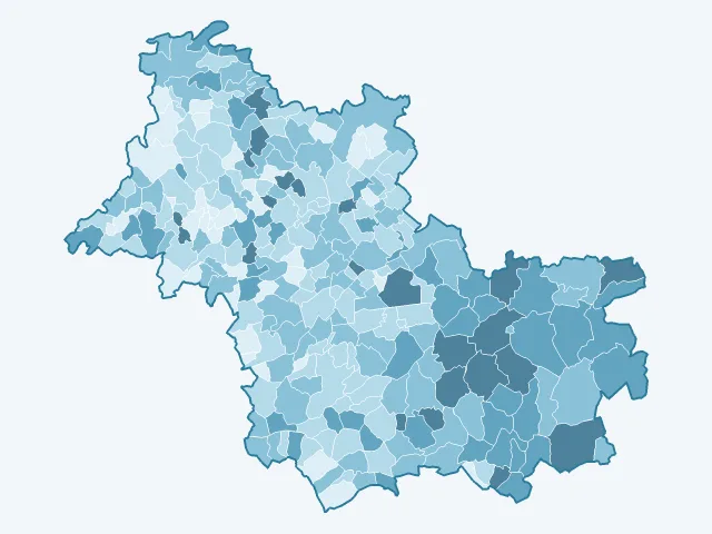 Carte du vote Éric Zemmour dans le Loir-et-Cher (41)