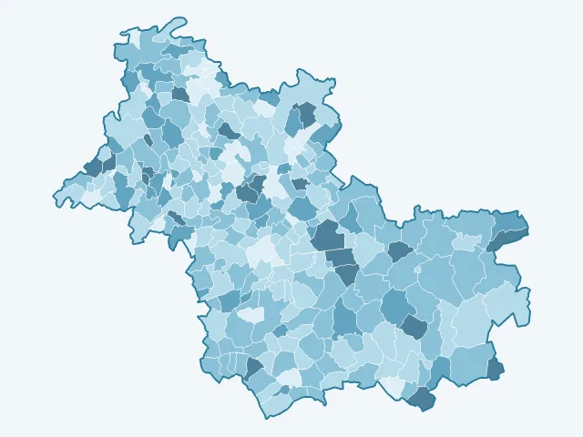 Carte du vote Jean Lassalle dans le Loir-et-Cher (41)