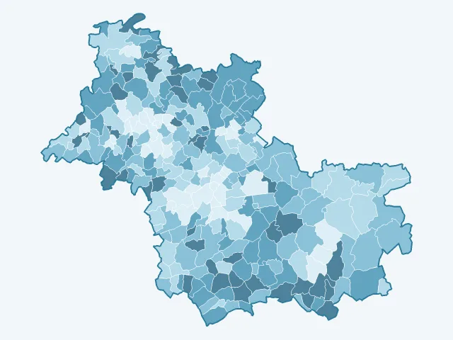 Carte du vote Marine Le Pen dans le Loir-et-Cher (41)