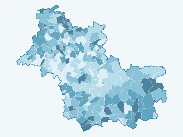 Carte du taux de chômage dans le Loir-et-Cher (41)