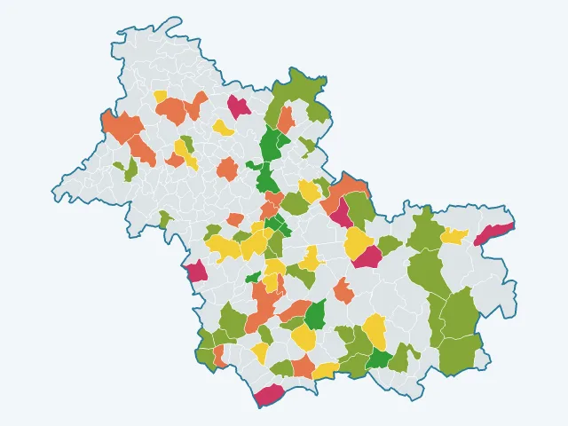 Carte de la vie pratique dans le Loir-et-Cher (41)