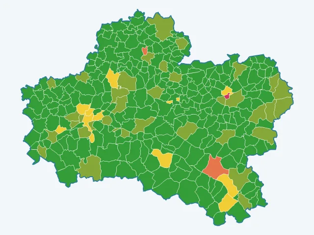 Carte des agressions physiques et sexuelles dans le Loiret (45)
