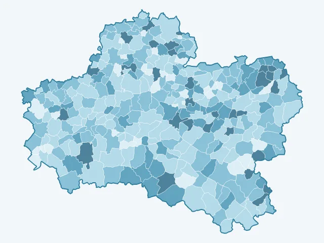 Carte du vote Éric Zemmour dans le Loiret (45)