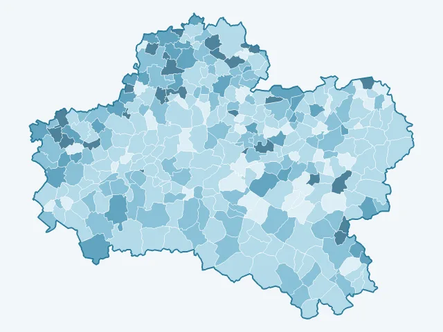 Carte du vote Valérie Pécresse dans le Loiret (45)