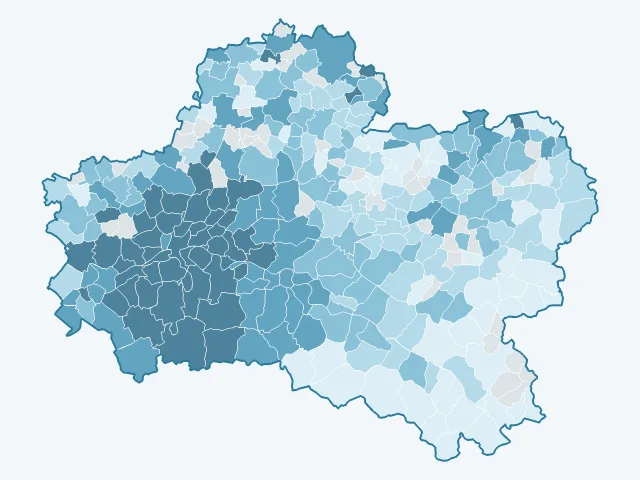 Carte des prix de l'immobilier dans le Loiret (45)