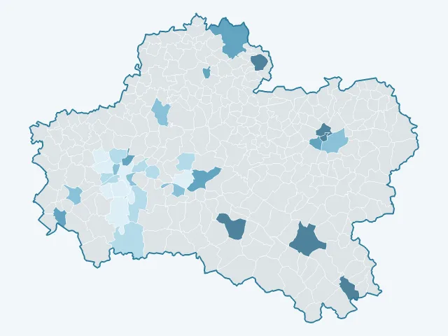 Carte du rendement locatif dans le Loiret (45)