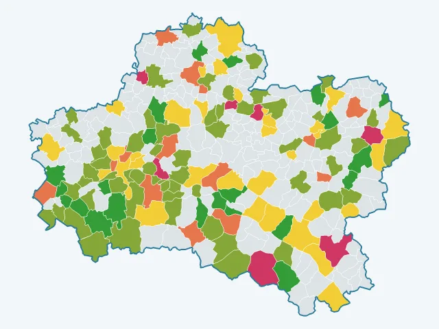 Carte du sentiment de sécurité dans le Loiret (45)
